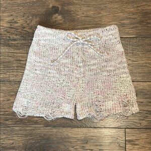 POL Cream and Pink High Waist Shorts Small NWOT